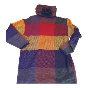 Vintage Colter Bay USA Sweater Small Colorblock Turtleneck 80s Knit